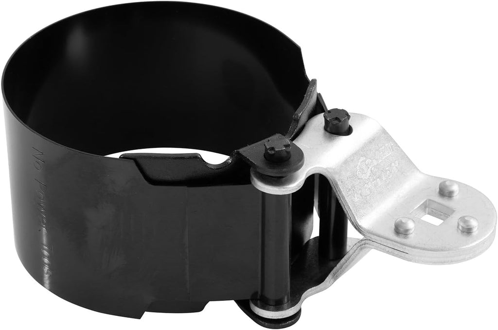 OEMTOOLS 25231 Heavy Duty Truck Oil Filter Wrench, 4-1/8 in to 4-5/8 in, 104mm to 118mm, 1/2 in Drive, Alloy Steel | Extra Wide Band Oil Filter Removal Tool, Adjustable Filter Wrench for Heavy Duty Trucks & Diesel Engines, 1/2" Drive