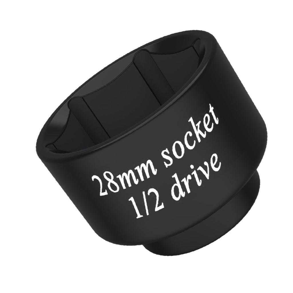 Oil Filter Socket Set, Oil filter Removal Tool. 6 pieces 3/8" Drive, metric size 36mm 32mm 29mm 28mm 27mm 24mm Socket Fuel Filter/Oil Filter Wrench Set